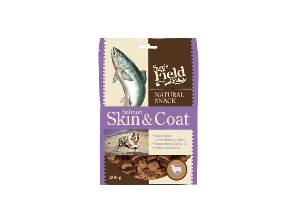 Sam's Field Natural Snack Salmon Skin & Coat 200g