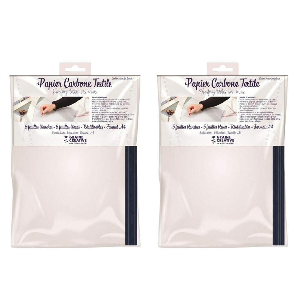 20 feuilles de papier carbone pour textile a4