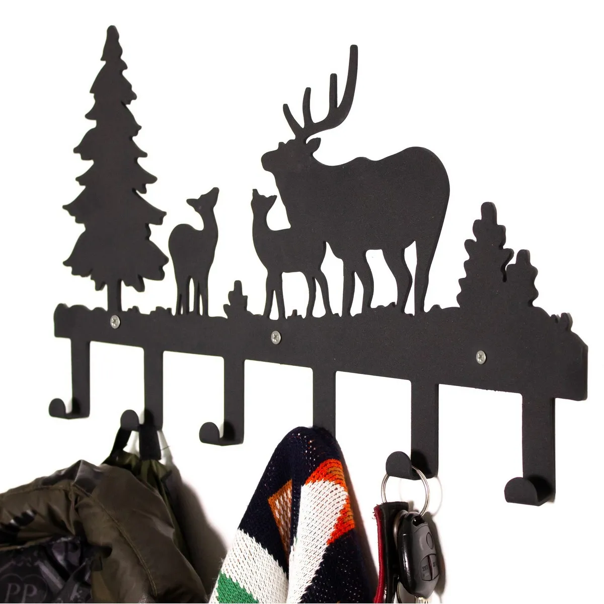 Epikasa Porte-Manteau Murale Forêt - Noir