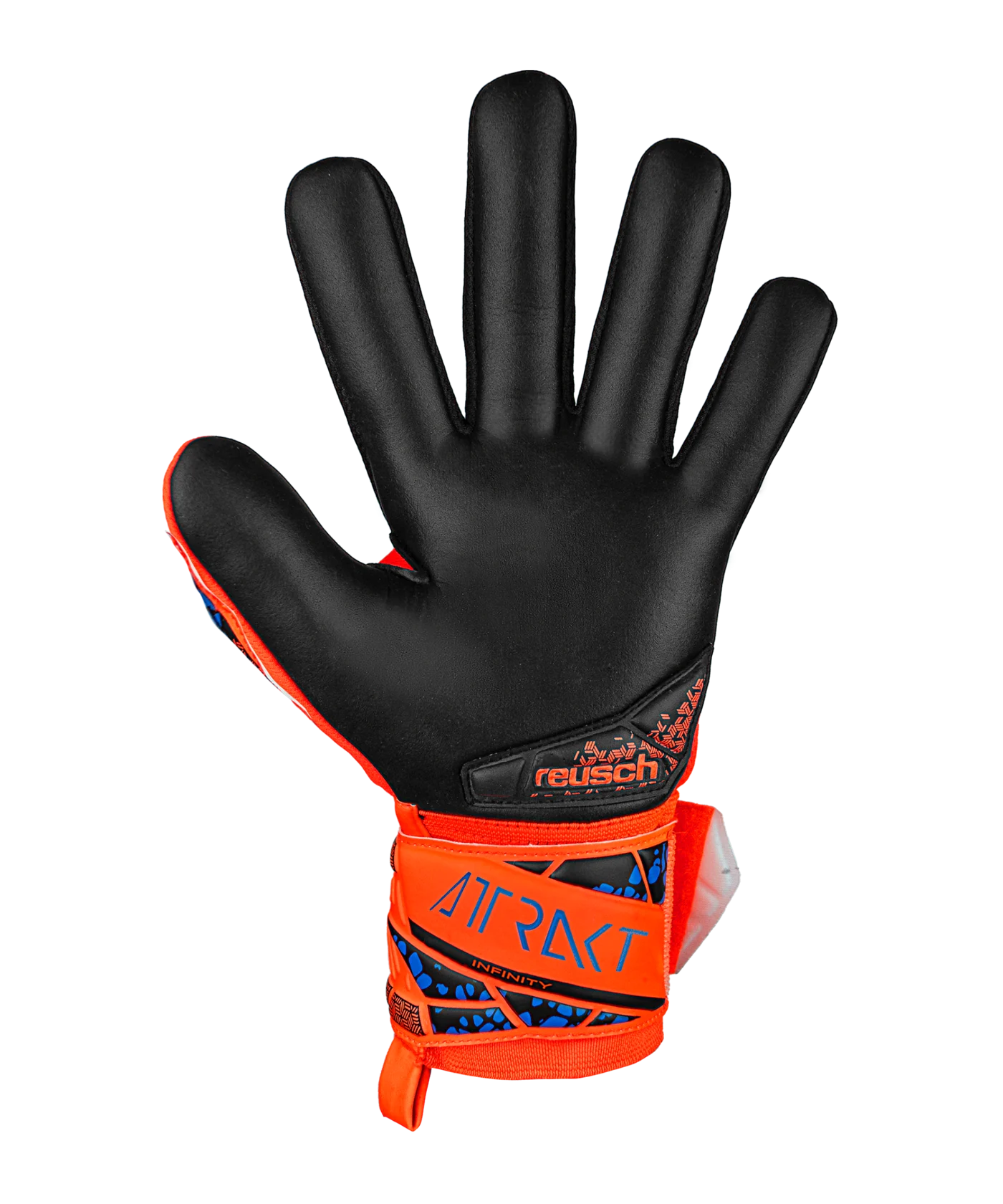 Reusch Attrakt Infinity NC TW-Handschuhe Kids Night Spark 2024 Orange Blau Schwarz F2211