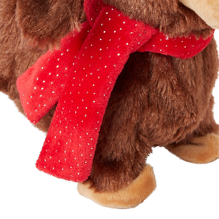 Peluche de Noël animée et musicale teckel