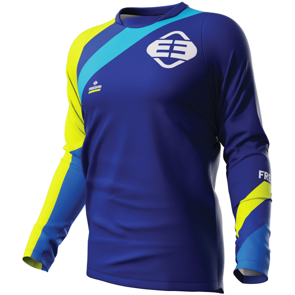 Freegun - Maillot enfant Devo Kid Rainbow Bleu / Jaune