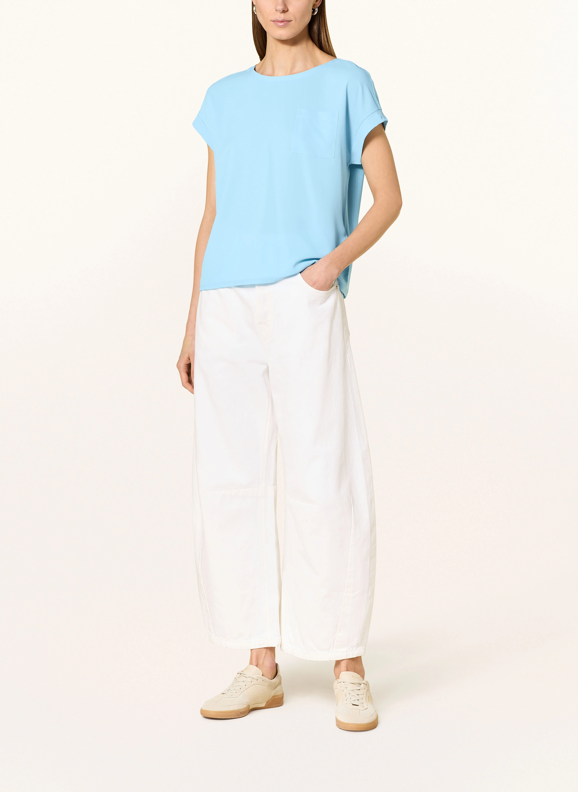monari Blusenshirt mit Materialmix