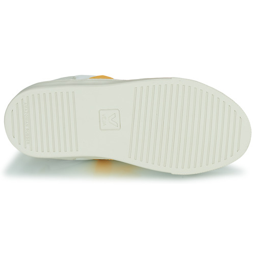 Veja - SMALL V-10 VELCRO - Blanc / Jaune