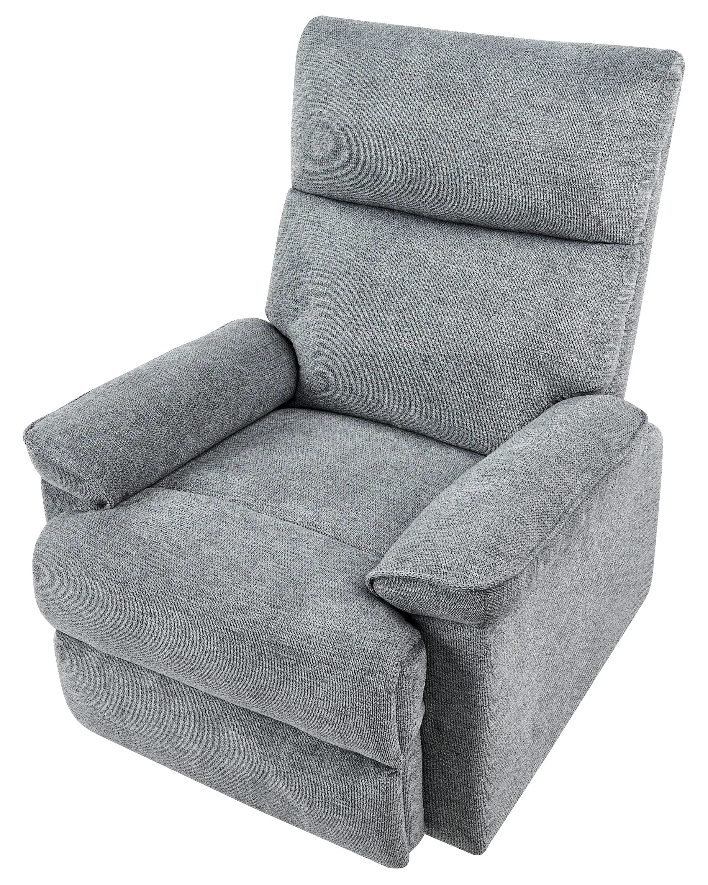 Relaxfauteuil EVERTON inclusief voetensteun Stof Grijs