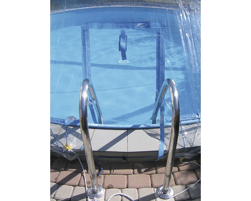 Zwembadafdekking Planet Pool Cabrio Dome transparant voor smalle leuning Ø 350 cm