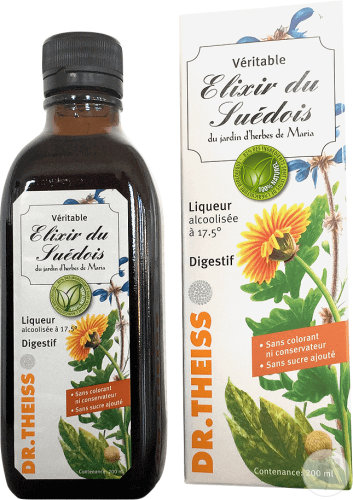 Dr. Theiss Kit Véritable Élixir Du Suédois Liqueur Alcoolisée Digestif Flacon 200ml