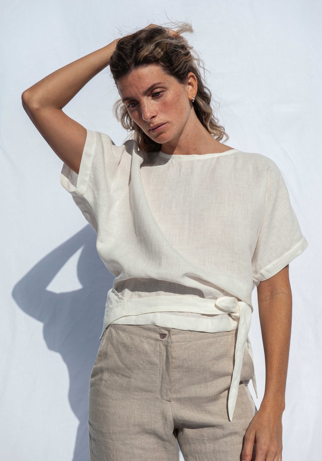 Jungle Folk Wraptop Greta Ecru