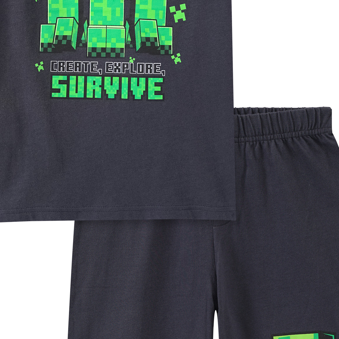 Topolino Minecraft Shorty mit Prints dunkelgrau