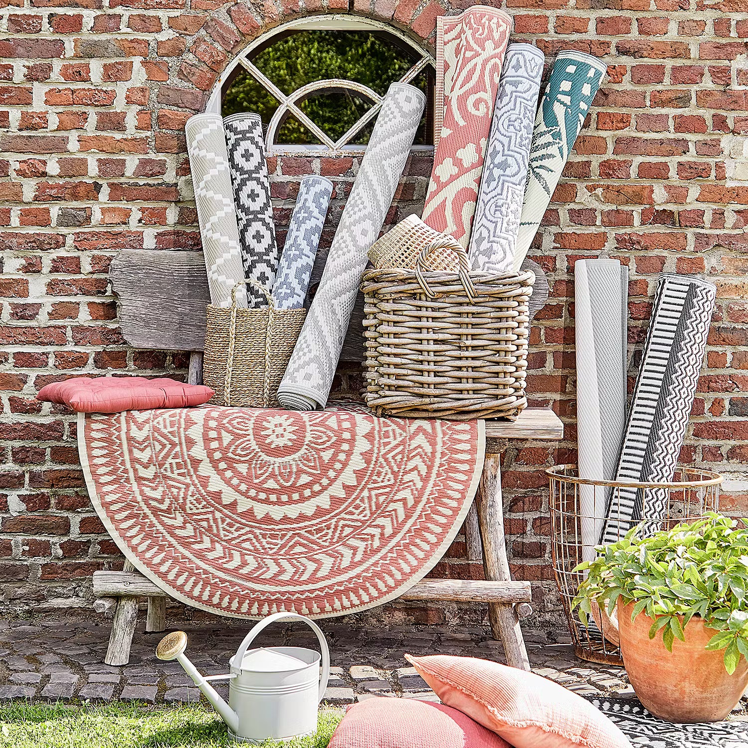 COLOUR CLASH In-/Outdoorteppich Mosaik