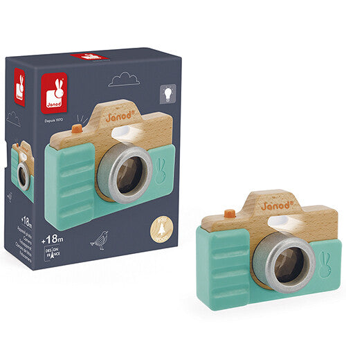 Janod fotocamera met geluid, flits en caleidoscoop - groen
