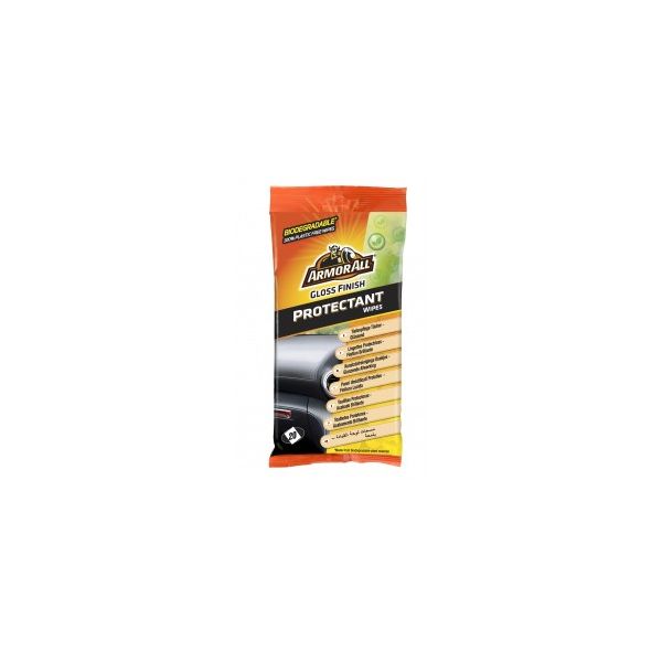 Armor All® - Toallitas para salpicaderos acabado brillante para el cuidado de tu coche - Limpia, abrillanta y protege rápido en un paso - 20 unidades E301925000