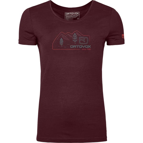 T-shirt randonnée ORTOVOX 140 COOL VINTAGE BADGE TS W WINETASTING
