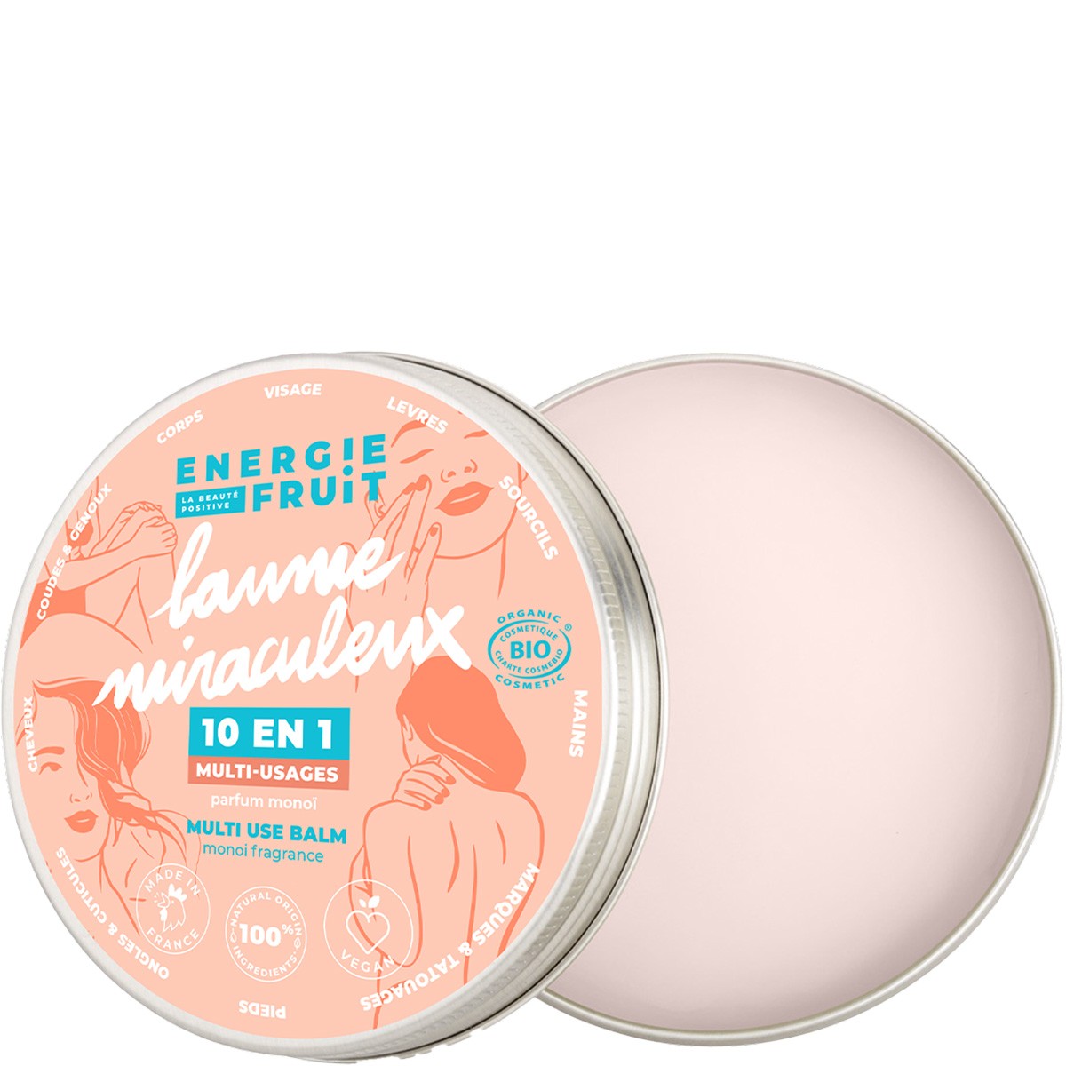Baumes miraculeux bio - 10-en-1 - Monoï - Visage, corps & cheveux - 2 x 90 g