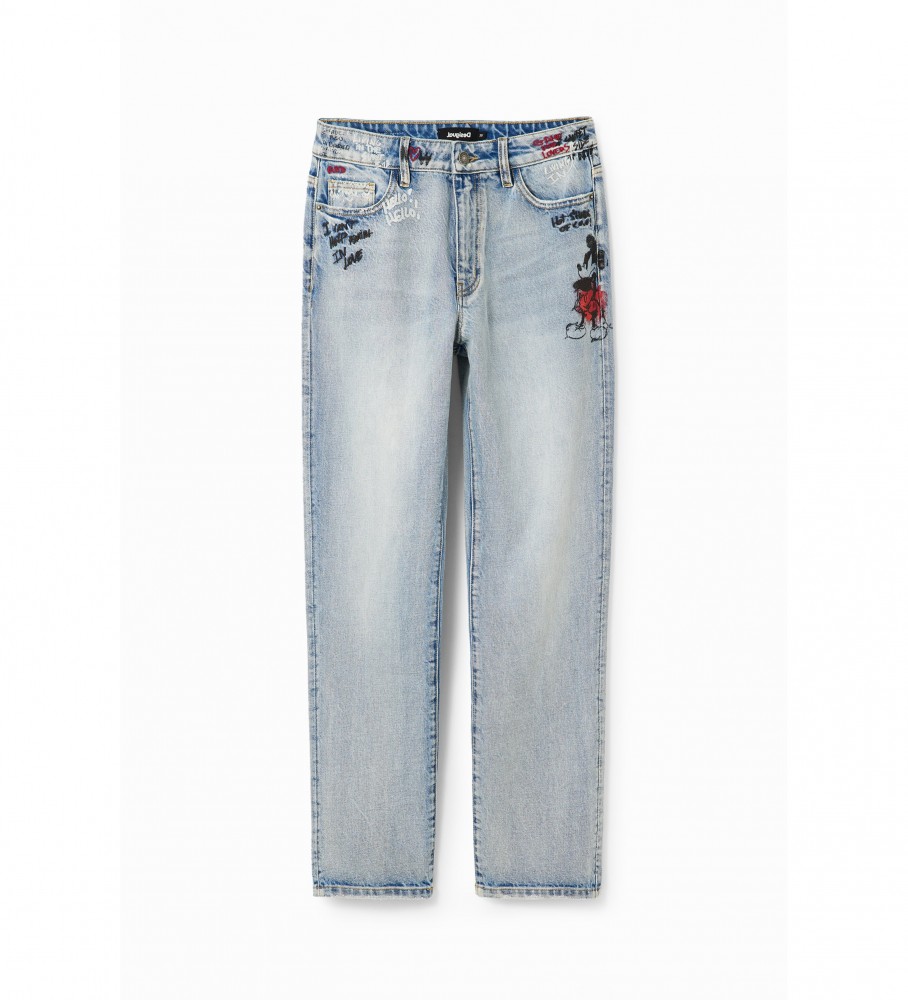 Desigual Jean Mickey Rock azul claro