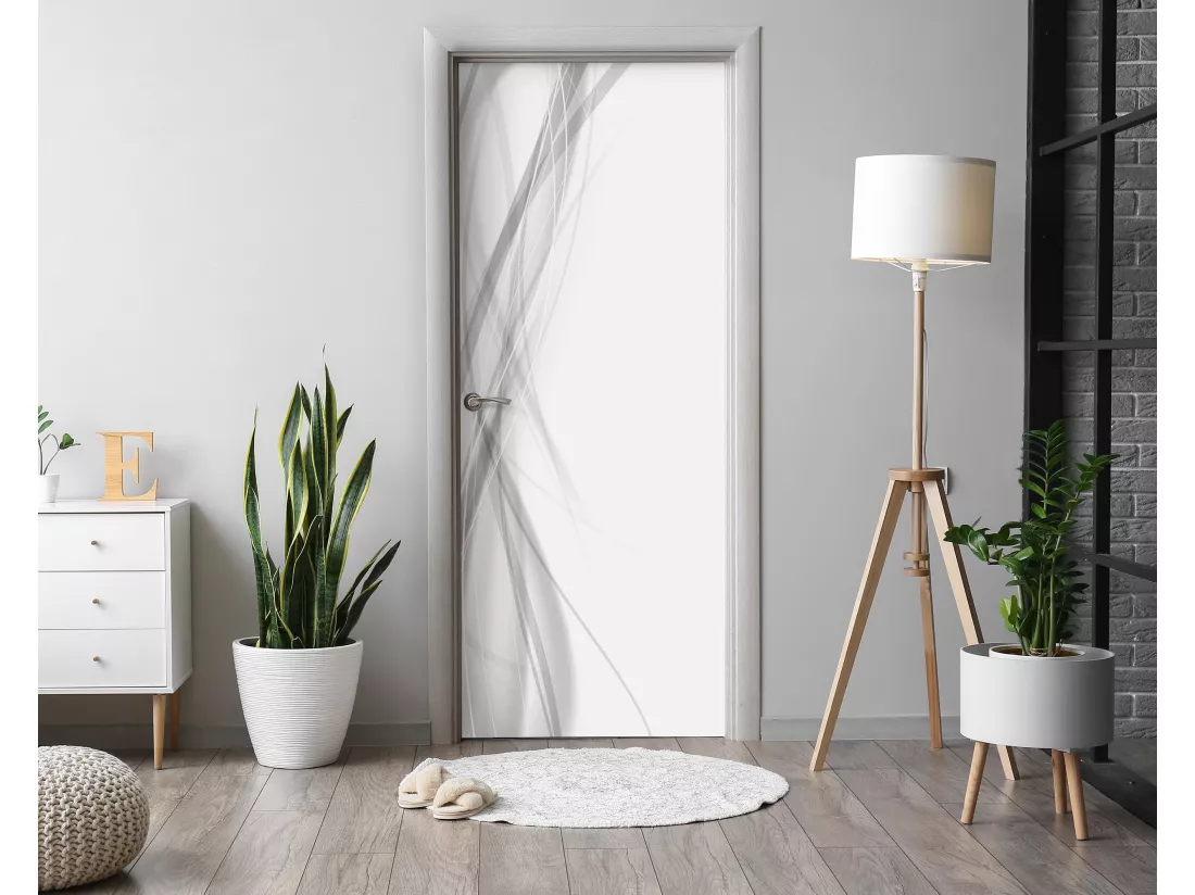 Stickers décoratifs pour portes intérieures - Lignes abstraites 85x205 cm