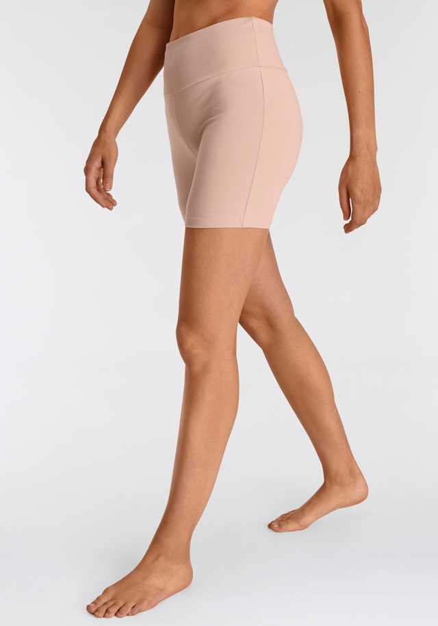 LASCANA Shorts  mit breitem Bündchen und Logodruck