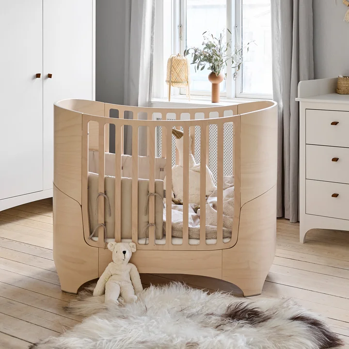 Leander - Classic Babybett 0 - 3 Jahre, 120 x 70 cm, Buche weiss
