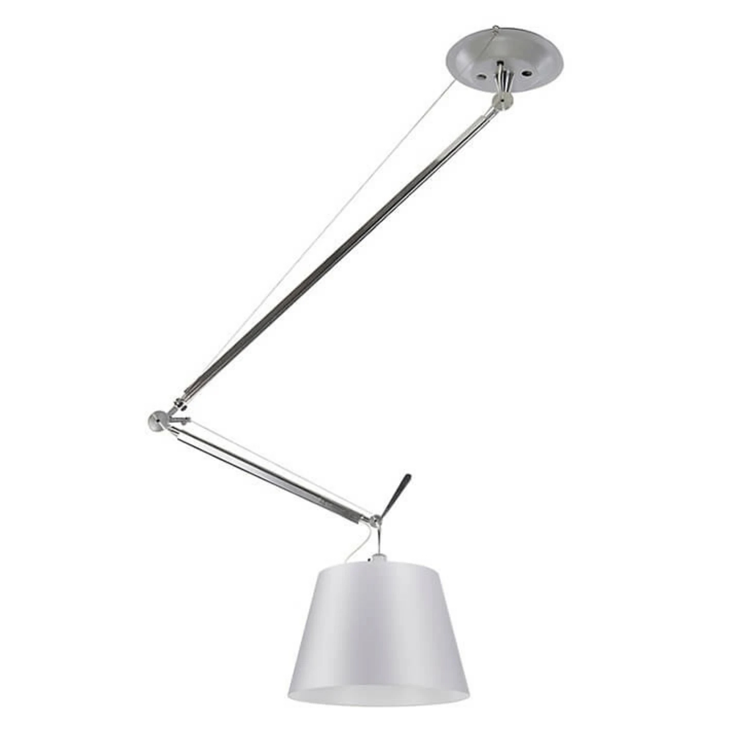 Plafondlamp Tolomeo Mega 1-arm - kap 36 grijs satijn