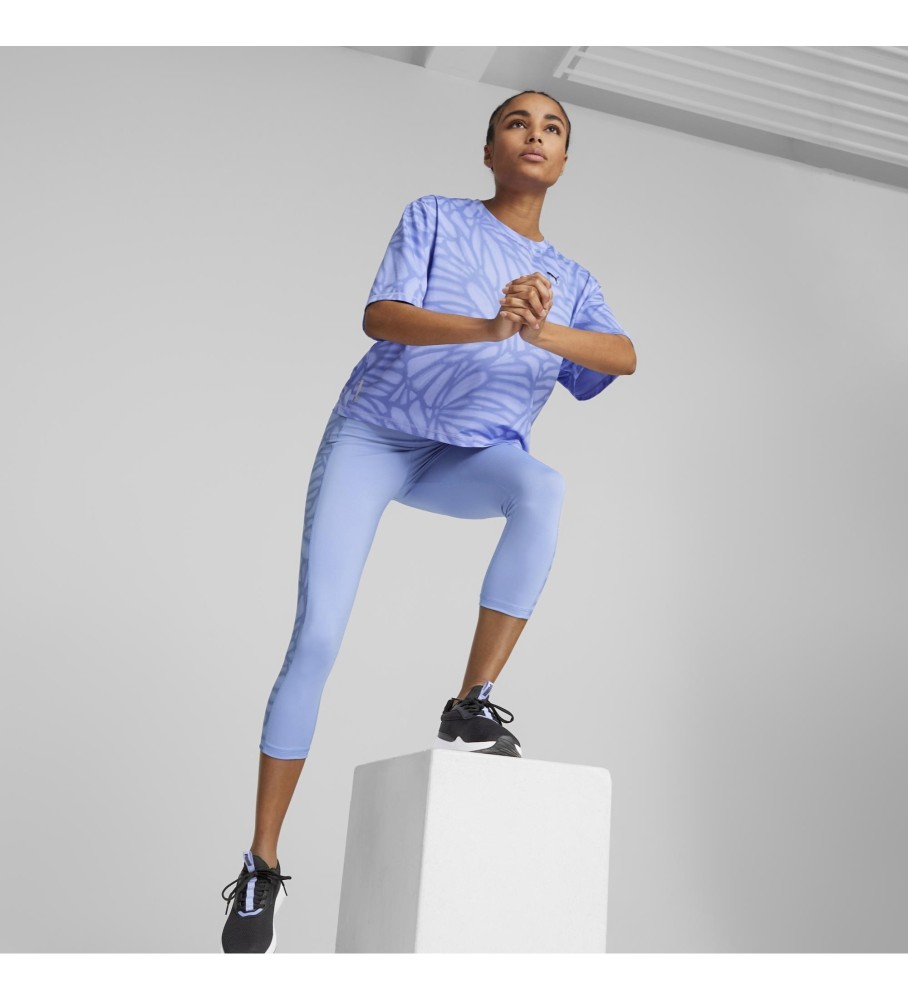 Legging Puma Train Favorites AOP Cintura Alta 3/4 lilás