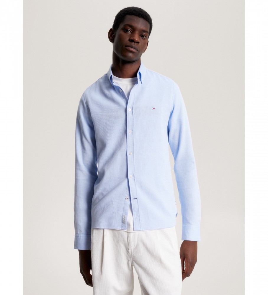 Camisa Tommy Hilfiger Azul Dobby