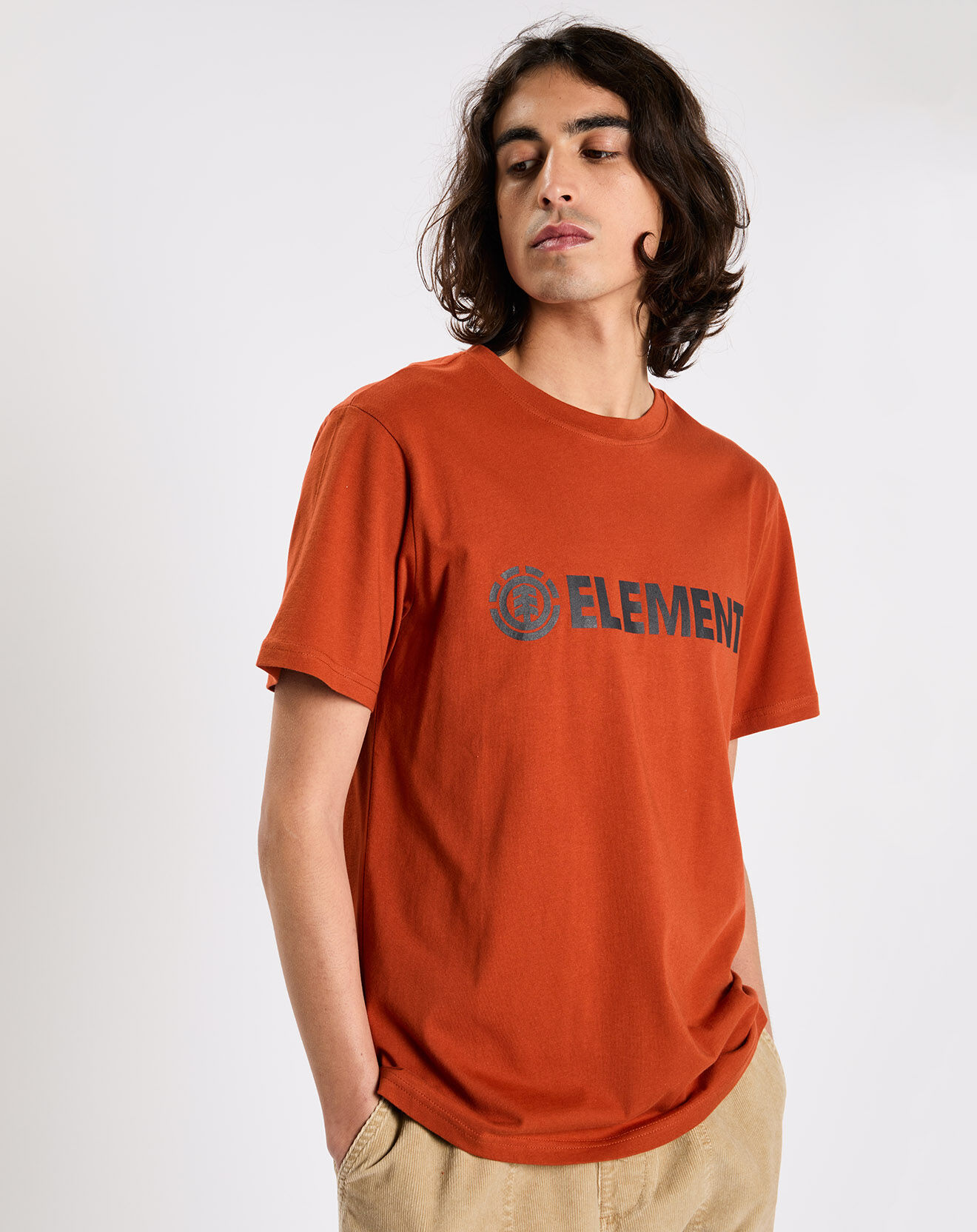 Element T-Shirt 100% Coton Bio Regular Fit Blazin orange