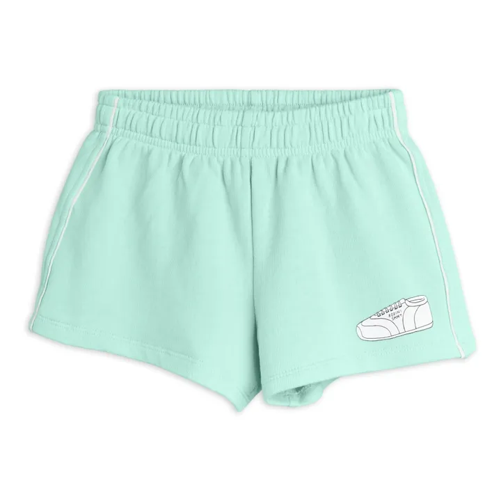 Mini Rodini Short Jogging Coton Bio | Bleu ciel