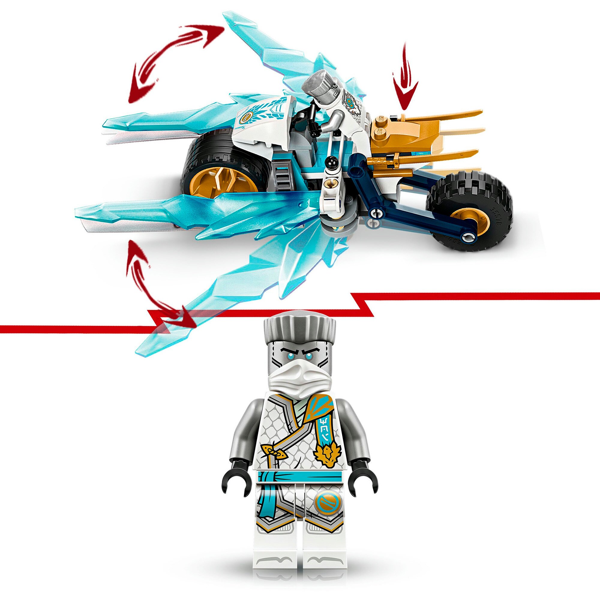LEGO Konstruktionsspielzeug Ninjago Zanes Eismotorrad