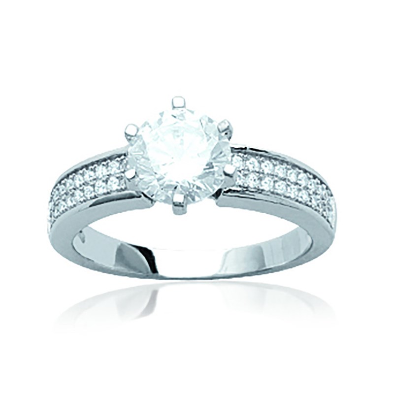 Bague Femme - Argent 925 - Oxyde de zirconium
