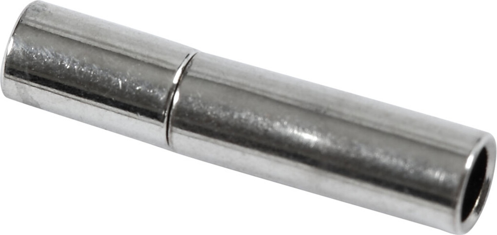 Magnetlås - Str. 3X14 MM - Hulstr. 2 MM - Forsølvet - 40 Stk