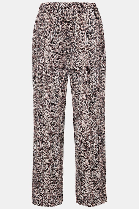 Hose, Wide Legs, High Waist, Plissee, Leo