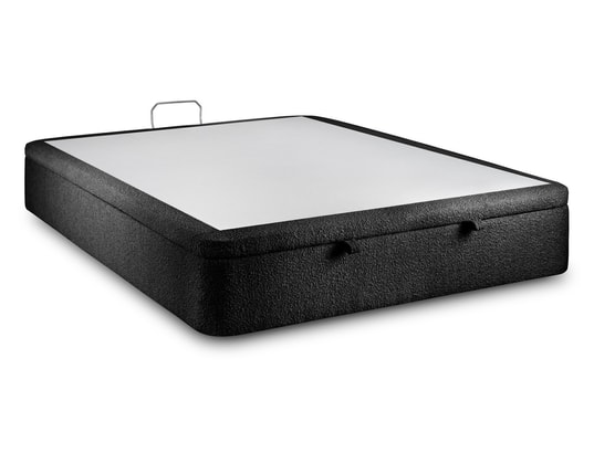 SOMMEIL DE PLOMB - Sommier 140 x 190 Sommier coffre bouclette noir 140x190 h39cm