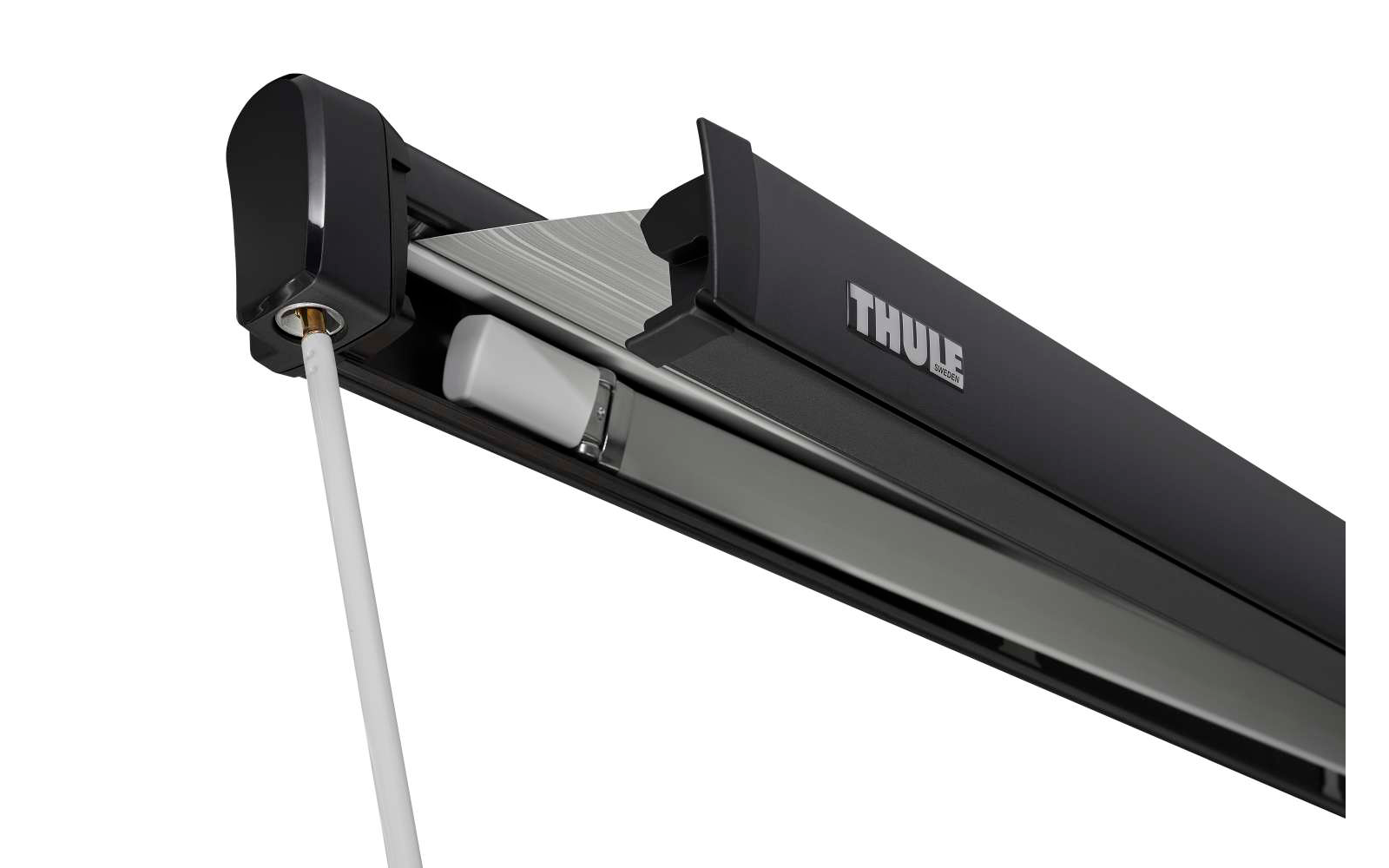 Thule Omnistor 4200 Wandmarkise Tuchfarbe Mystic Grau Gehäusefarbe Eloxiert 2,60 m