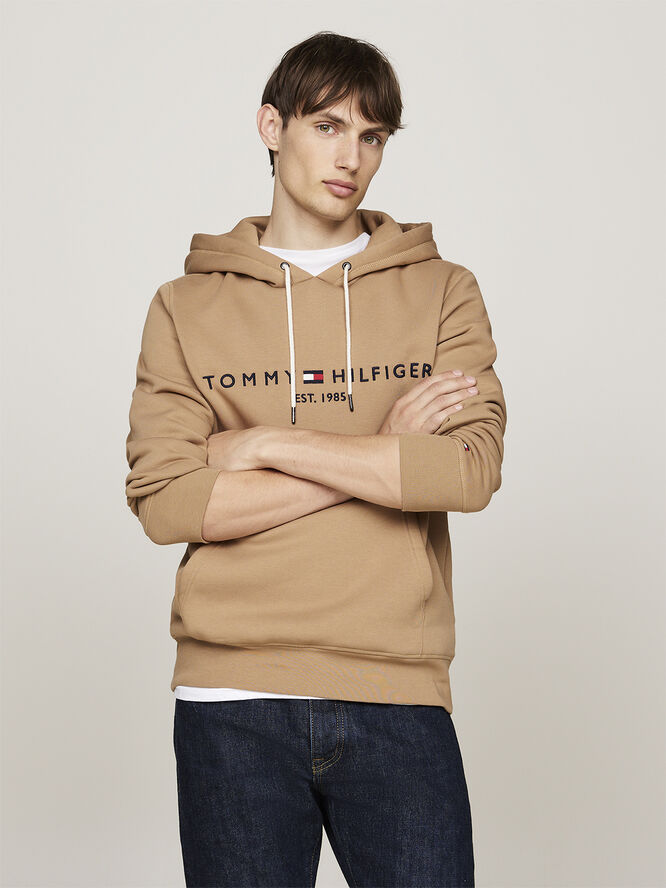 Tommy Hilfiger TOMMY LOGO HOODY Safari canvas