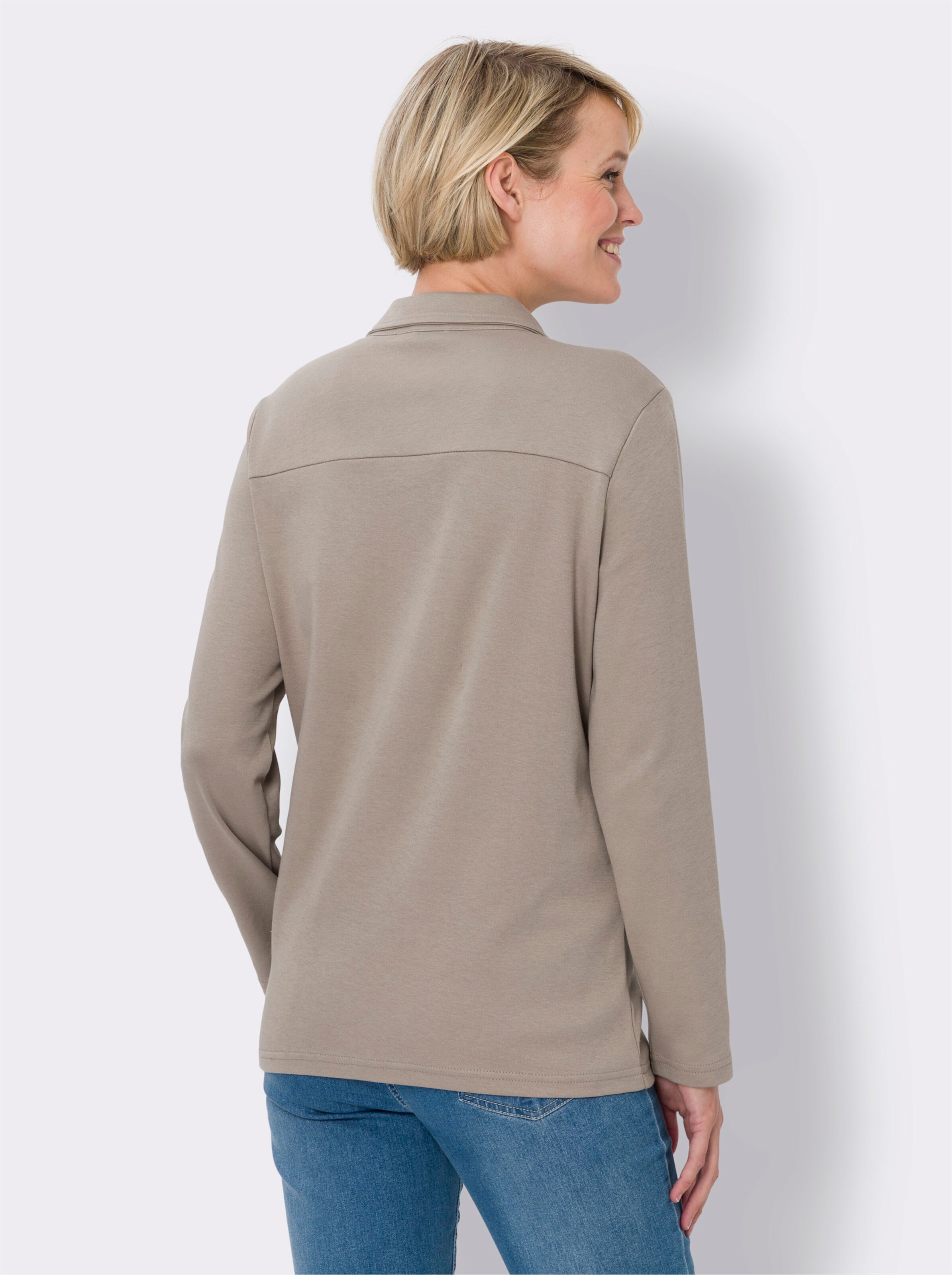 Shirtjacke in weicher Interlock-Qualität
