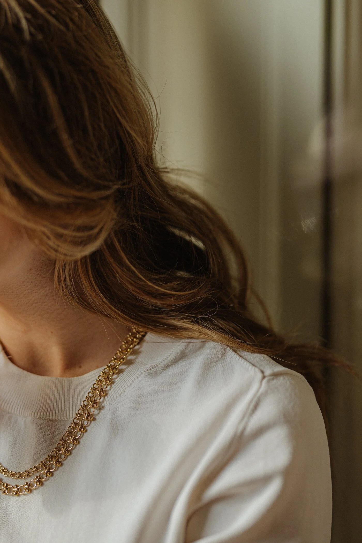 HÉBÉ - Maxi collier doré à l'or fin | Doré