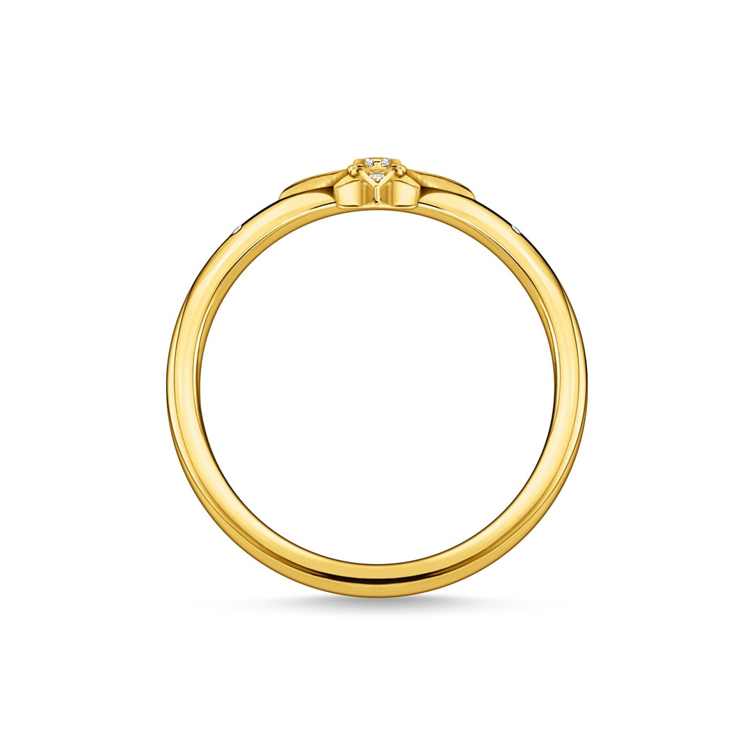 Thomas Sabo Charm Club Ring Stern mit Steinen gold