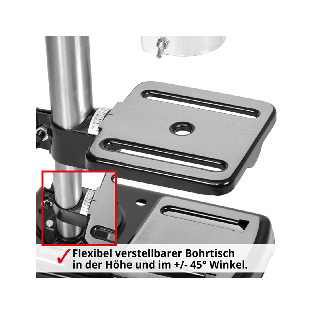 Hecht Standbohrmaschine 550 Watt, Höhe 610mm, Bohrfutter bis 16mm