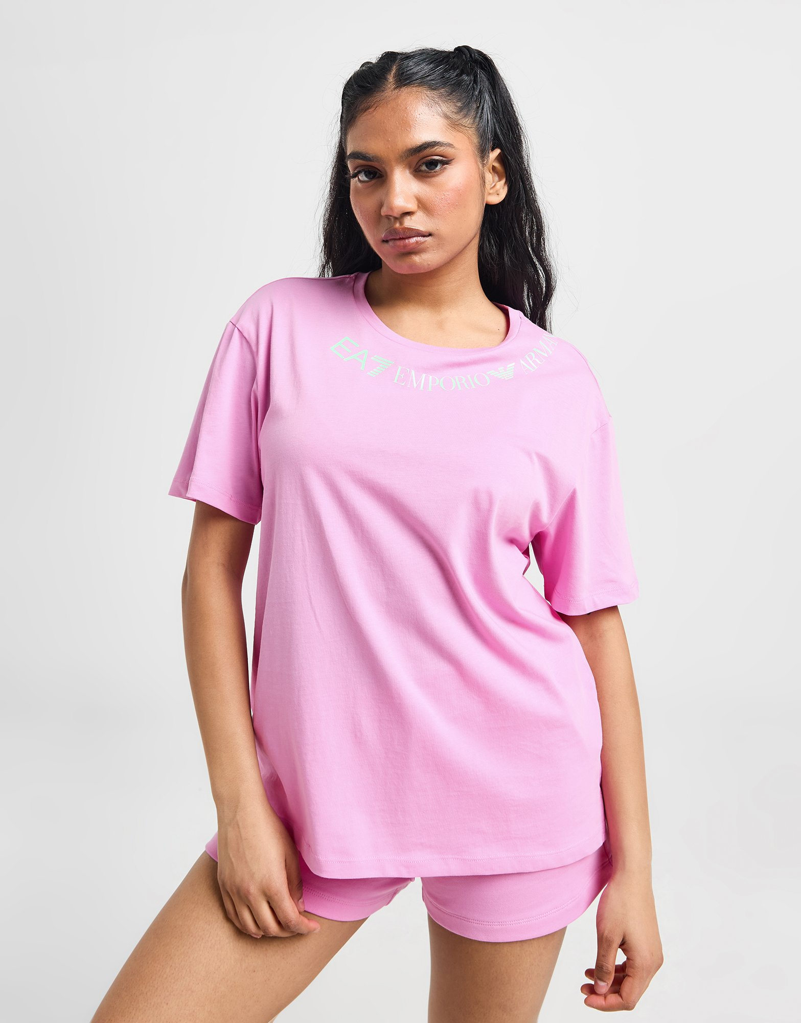 Emporio Armani EA7 T-shirt Curved Logo Femme