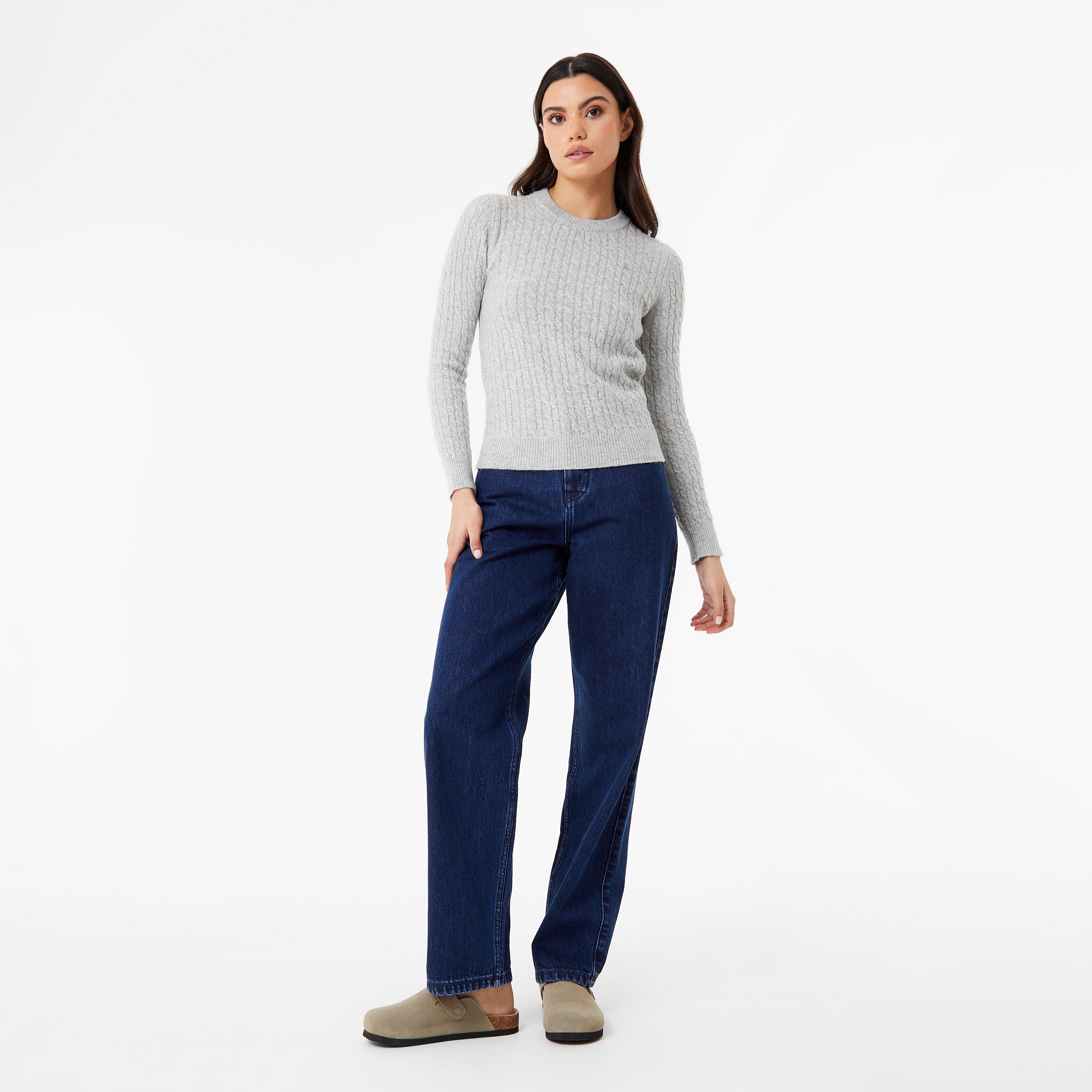 Jack Wills Tinsbury Merino Wool Blend Cable Knitted Jumper