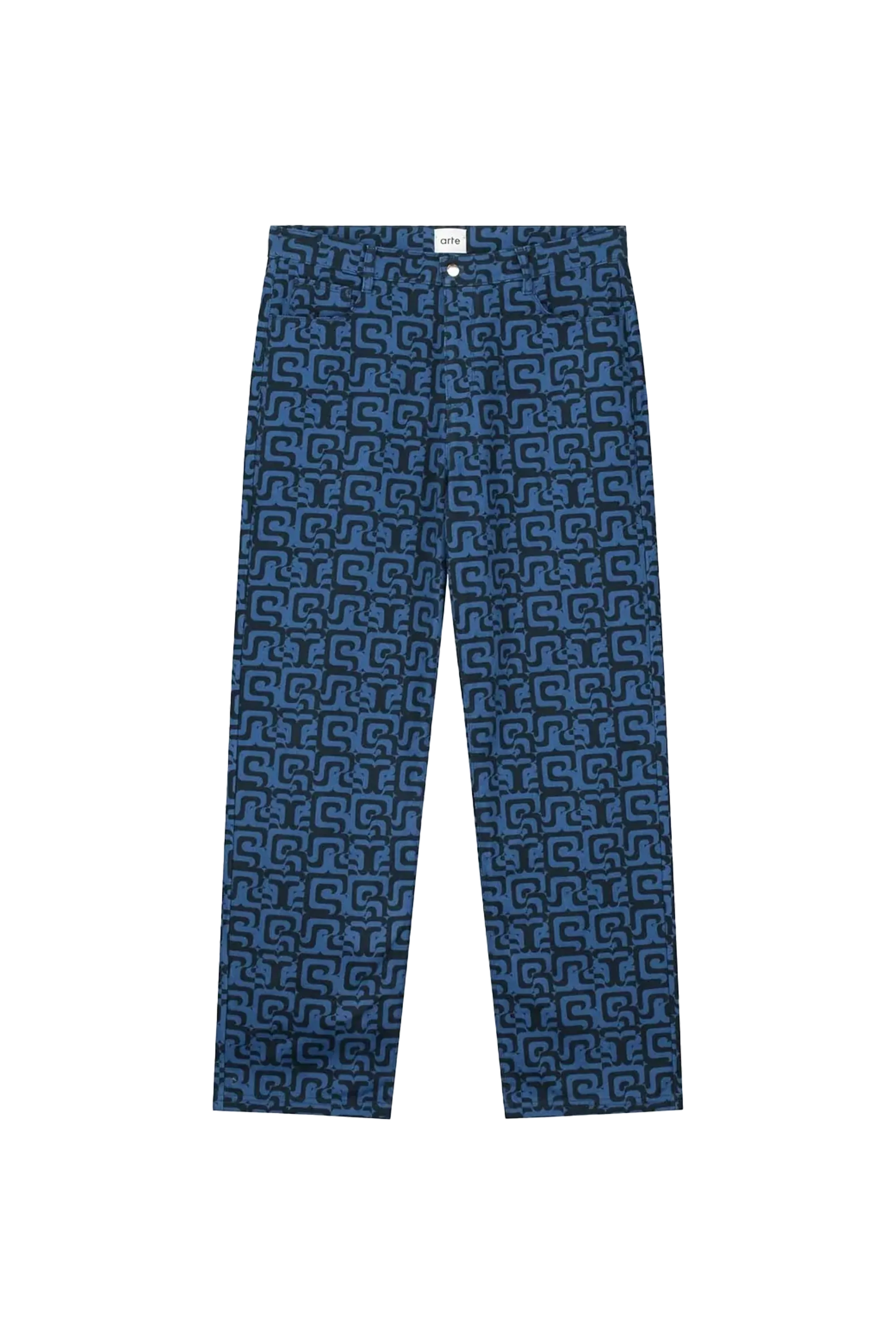 ARTE ANTWERP Pantalon ABSTRACT Bleu