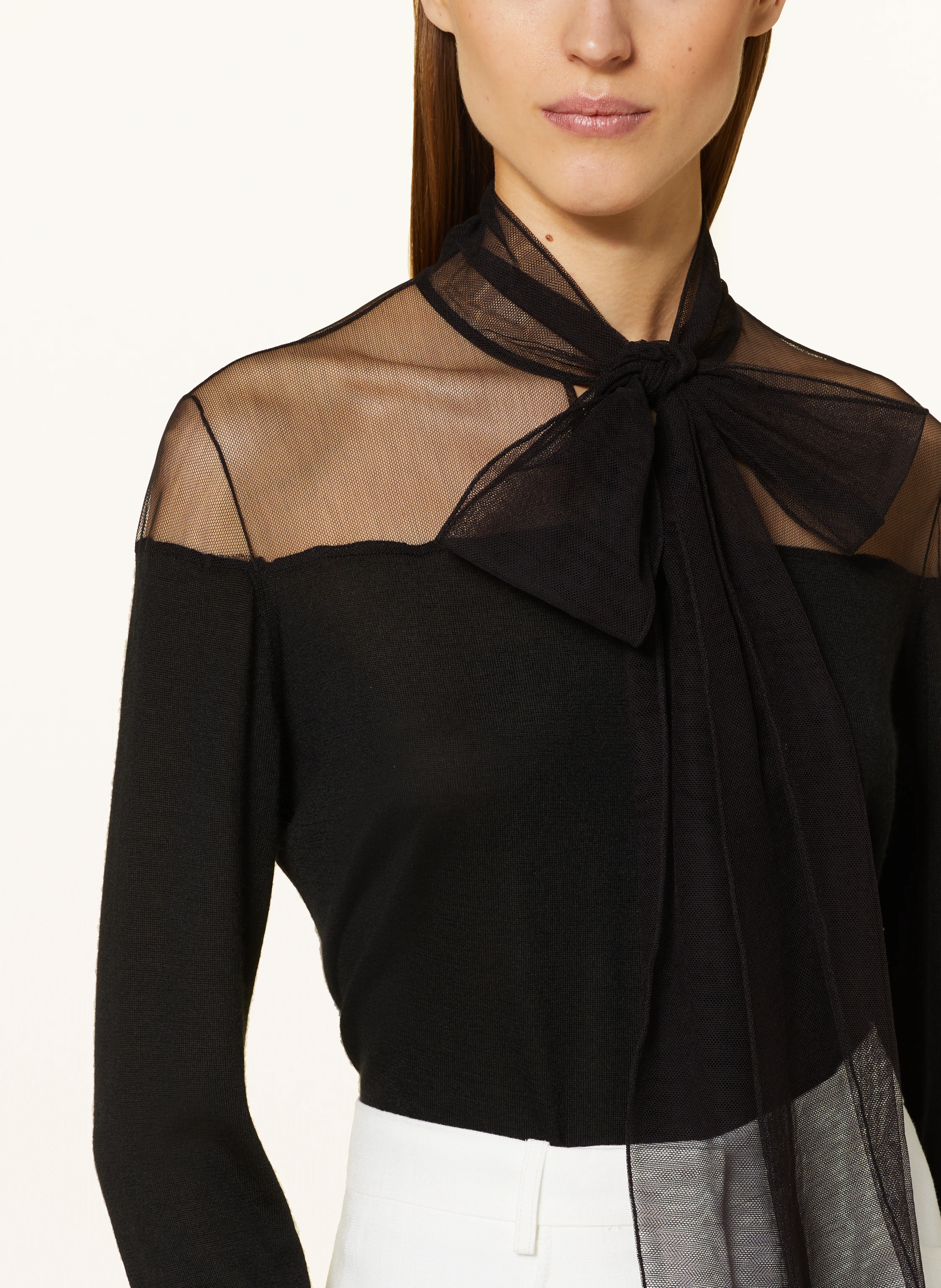 FABIANA FILIPPI Schluppenbluse mit Cashmere