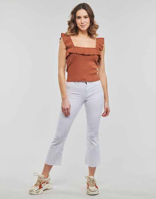 Noisy May - NMSALLIE HW KICK FLARED JEANS VI163BW S* - Blanc