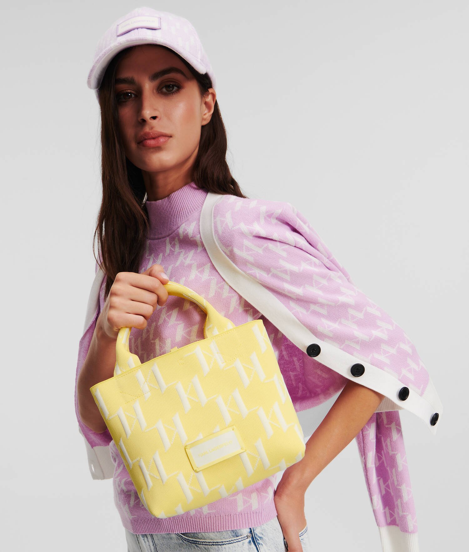 PETIT SAC CABAS EN TRICOT K/MONOGRAM