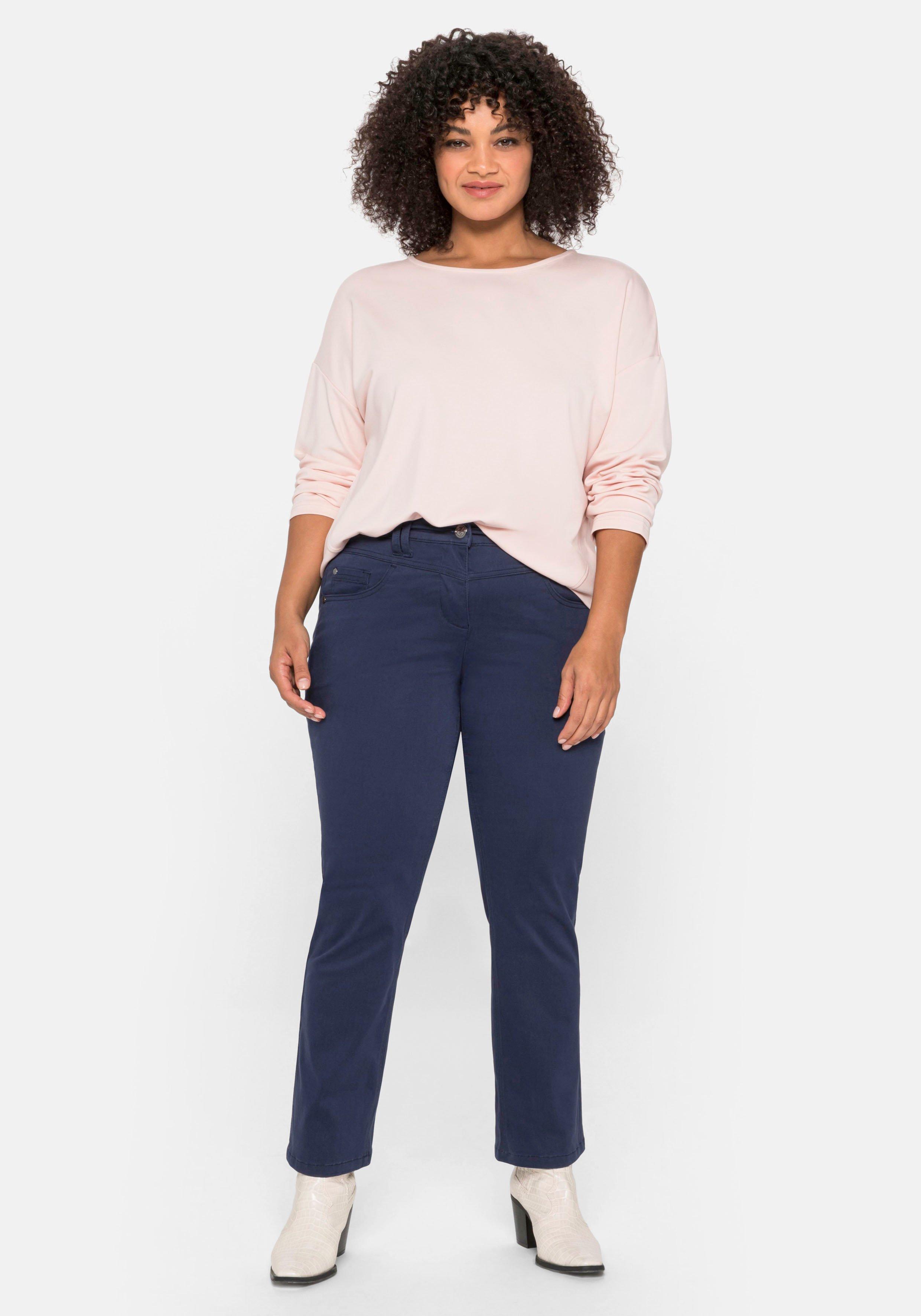 Gerade Twill-Hose in extrakurzer Petite-Länge
