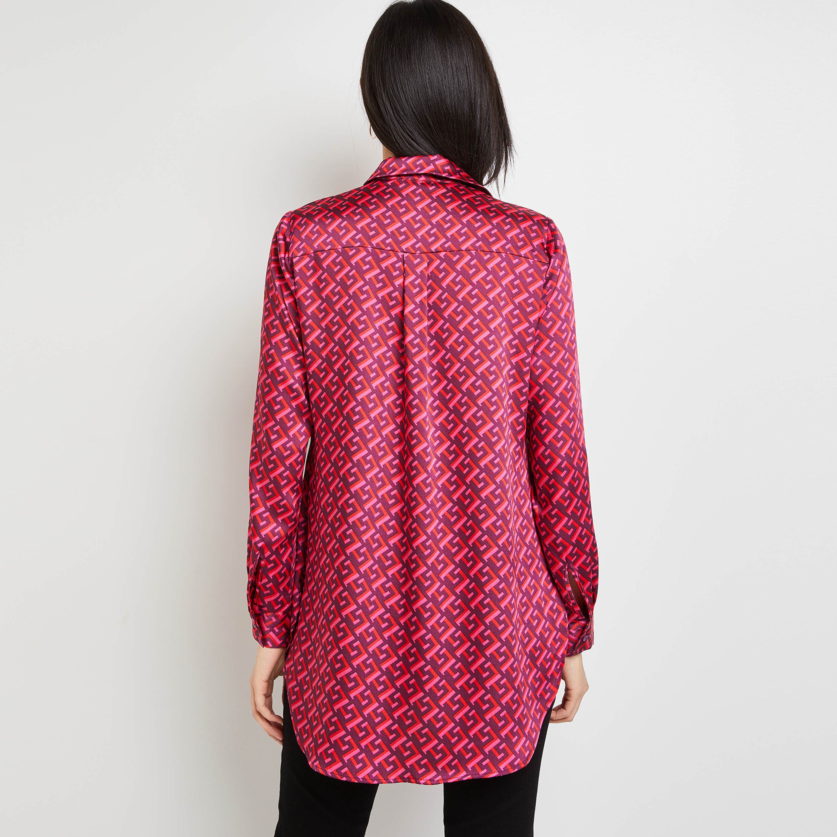 Chemise imprimée rose femme - IMPRIME