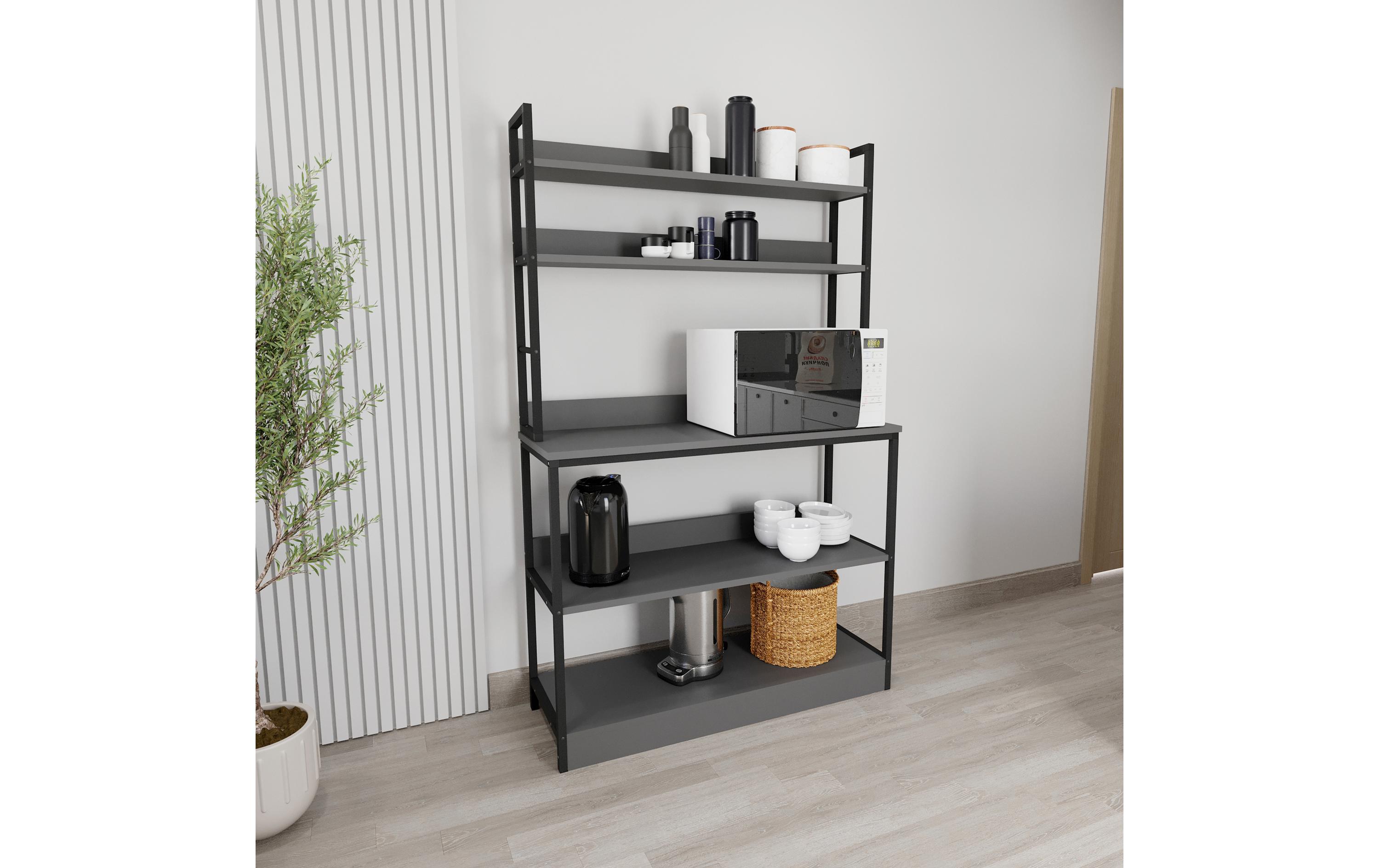 Küchenregal Insasi 101 x 161 cm, Anthrazit<br>Küchenschrank