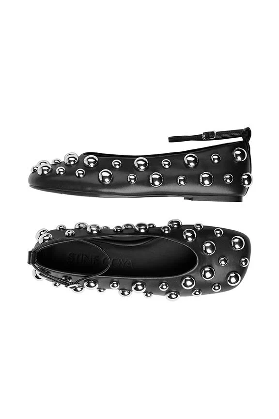 Stine Goya  Studded ballerinasko - sort