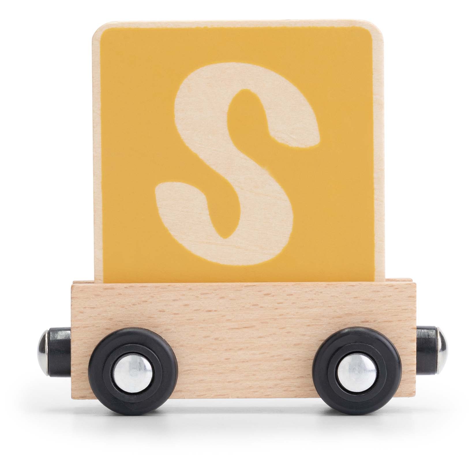 Prénatal houten namentrein letter S Yellow - lettertreinen - Prénatal