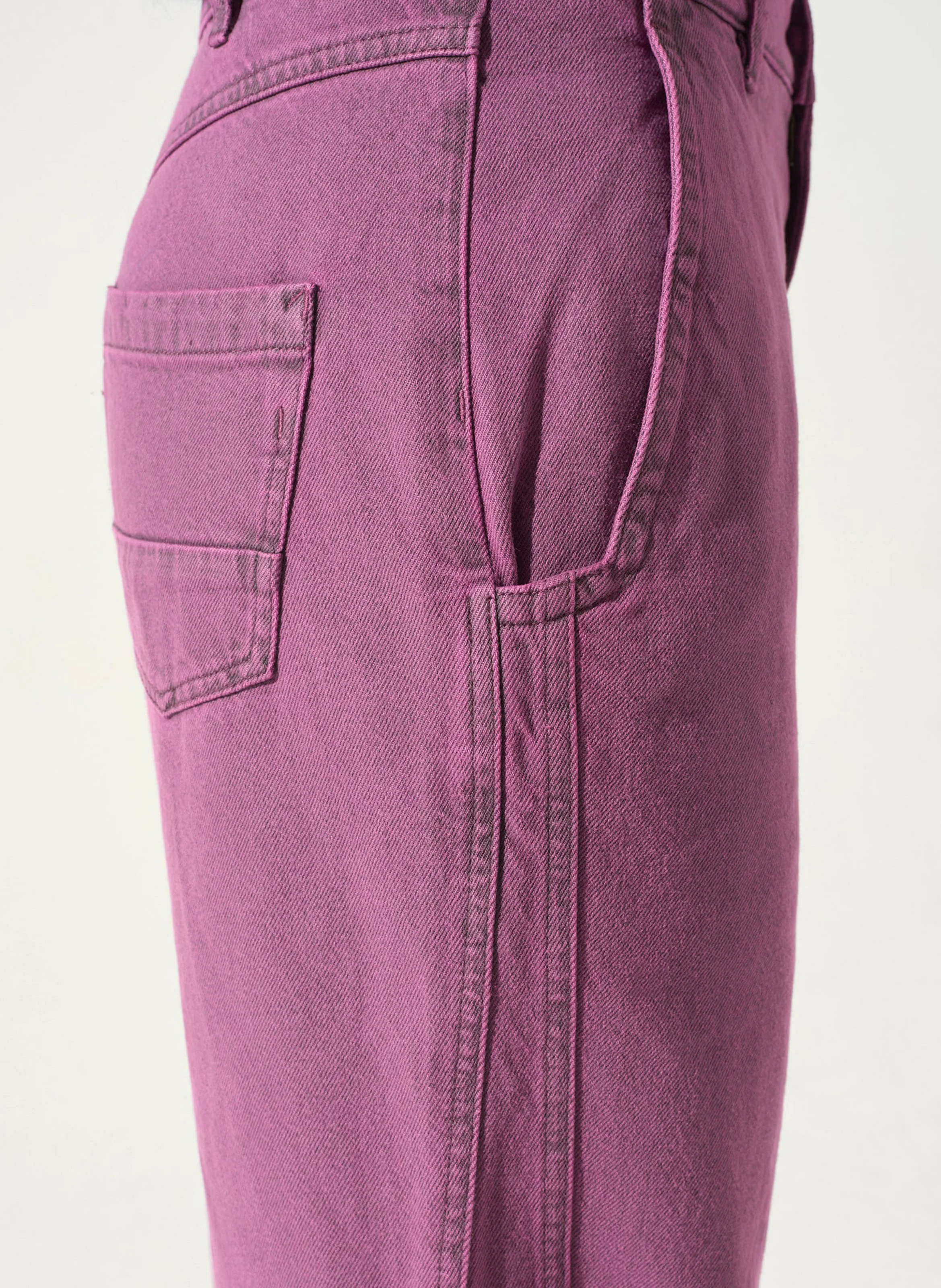 KEJA - Jean coupe mom en coton| Violet